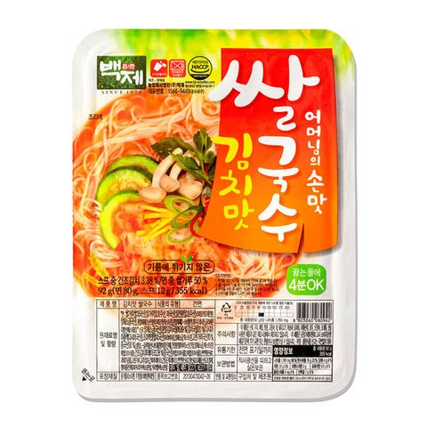 韓國百濟 米麵線-泡菜味(92g)