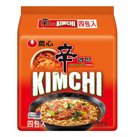 農心 韓國 辛辣白菜風味拉麵4入(480g)