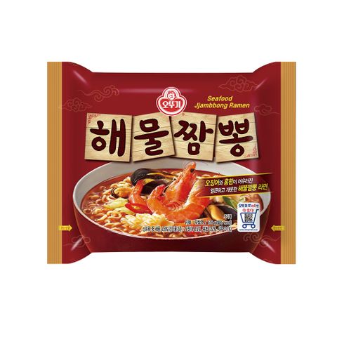 人氣商品韓國不倒翁頂級香辣海鮮風味拉麵120G
