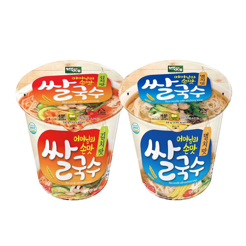  韓國百濟 米麵線杯裝-海鮮味(58g)