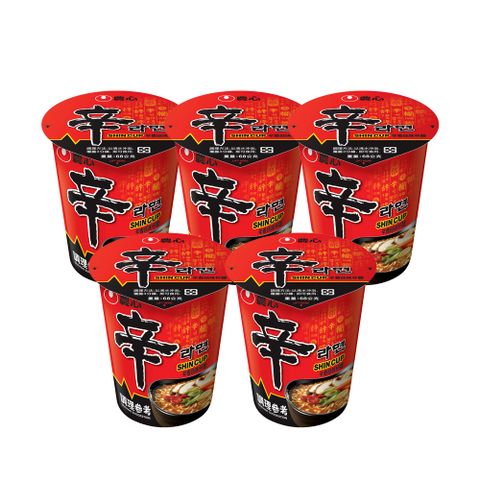 [農心] 辛香菇味杯麵68g*5入組