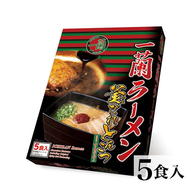 ICHIRAN 一蘭 拉麵-釜醬汁豚骨細麵 (131g * 5入)x2