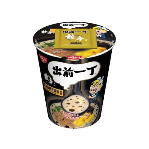 Nissin 日清 2件組|出前一丁黑蒜油豬骨湯味杯麵(70g/杯)