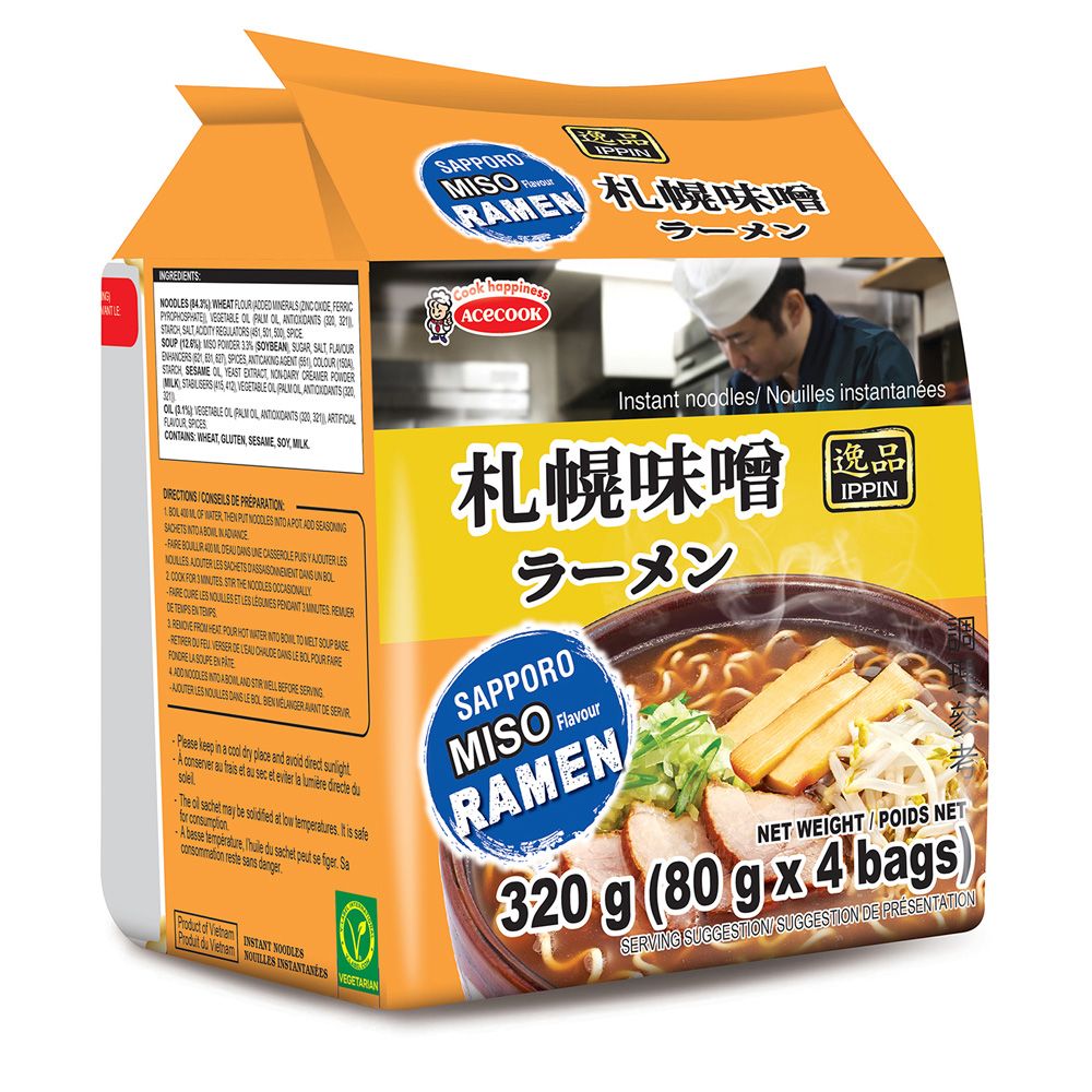 ACECOOK 札幌味噌風味袋麵4入(320g)