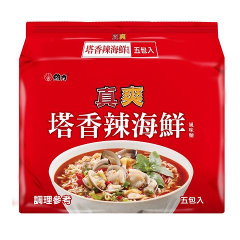 維力 真爽 塔香辣海鮮風味麵(75g*5包/袋)