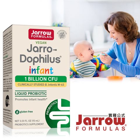 Jarrow賈羅公式 杰嘟菲兒&reg;M-63嬰兒益生菌滴液(15ml/瓶)