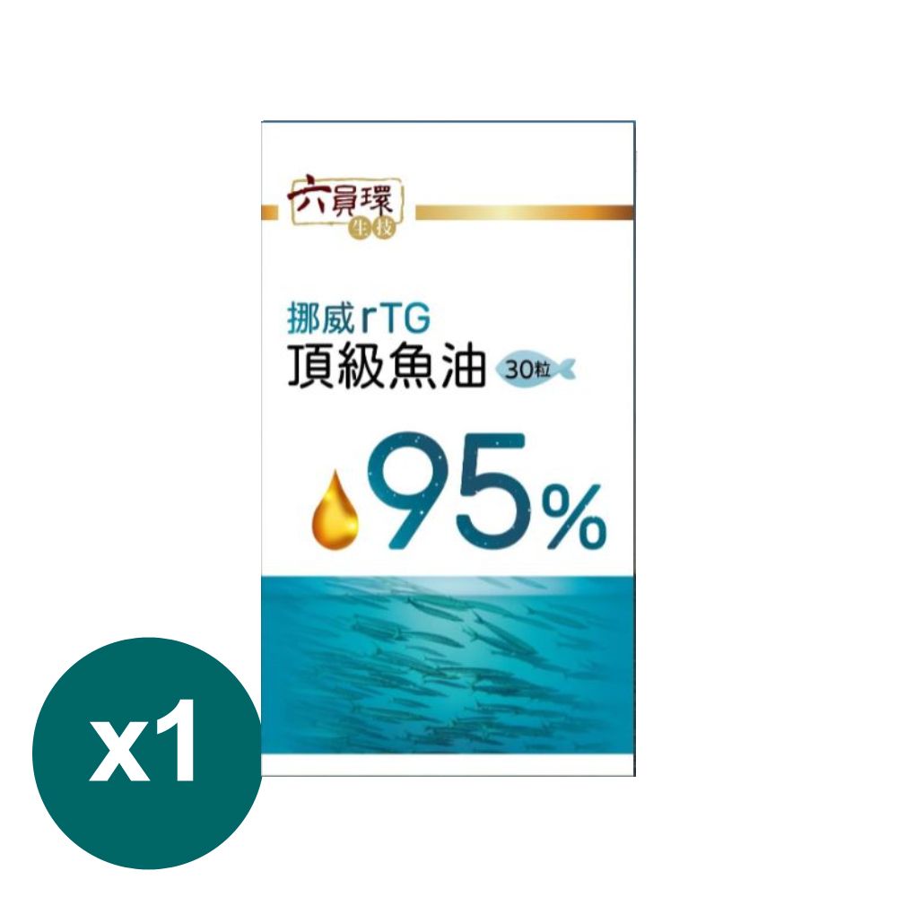  【六員環生技】挪威rTG頂級魚油膠囊(30 顆/瓶)*1瓶