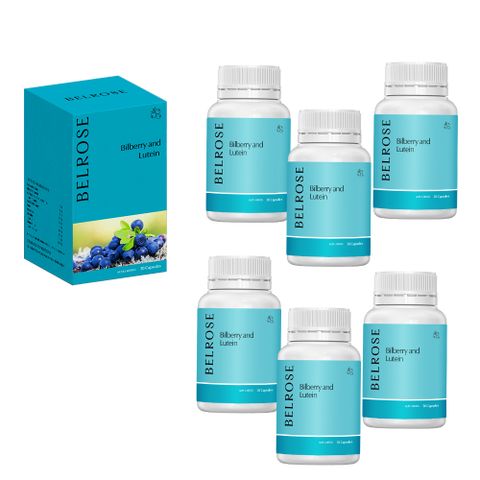 澳洲奧倍美 Belrose 山桑子葉黃素膠囊-6瓶(30顆/瓶)