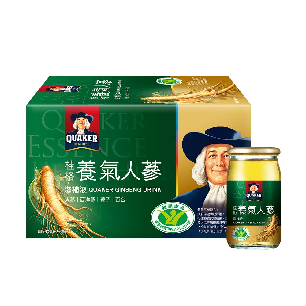 Quaker 桂格 養氣人蔘滋補液(60mlx6入x4盒)