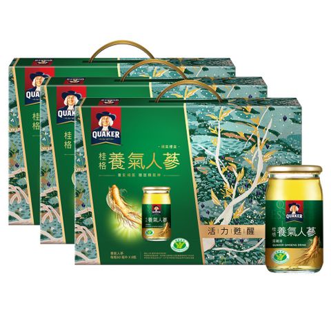 Quaker 桂格 養氣人蔘禮盒(60mlx8入x3盒)