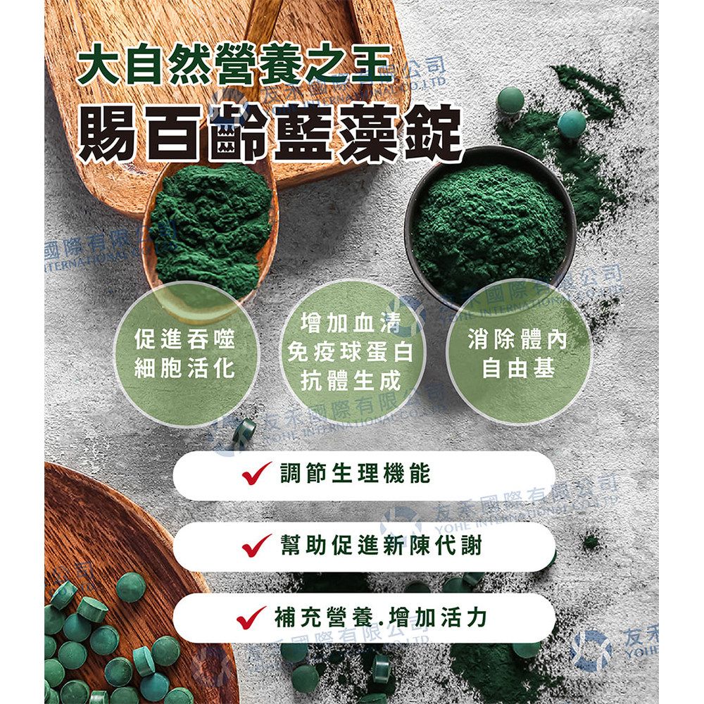 南寶 【國際】賜百齡藍藻錠 健康食品認證 (600錠/瓶x2瓶) 全效補給 純素製造 植物蛋白 藻藍素 維生素B 礦物質