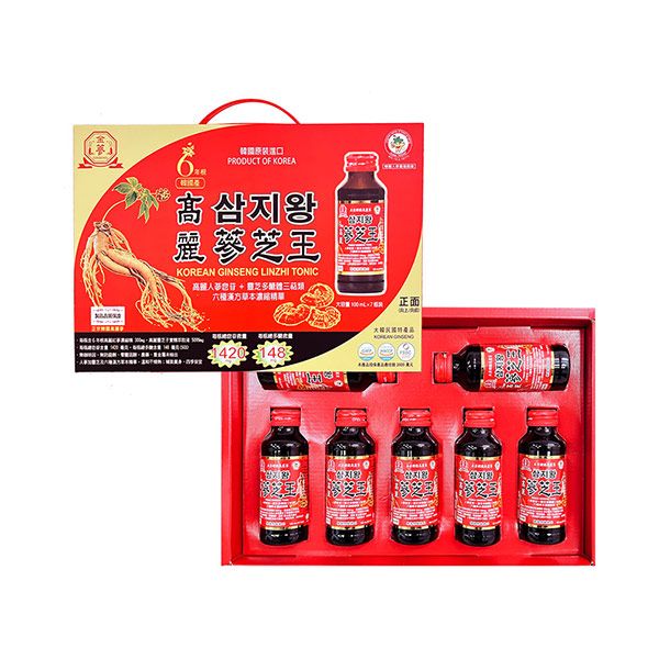 税込PRODUCT OF KOREA 삼지왕麗蔘KOREAN GINSENG LINZHI TONIC  芝正面  1420 148