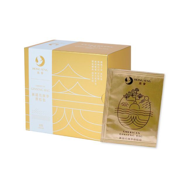 鴻參 美國花旗參原粒參茶包  20包/盒