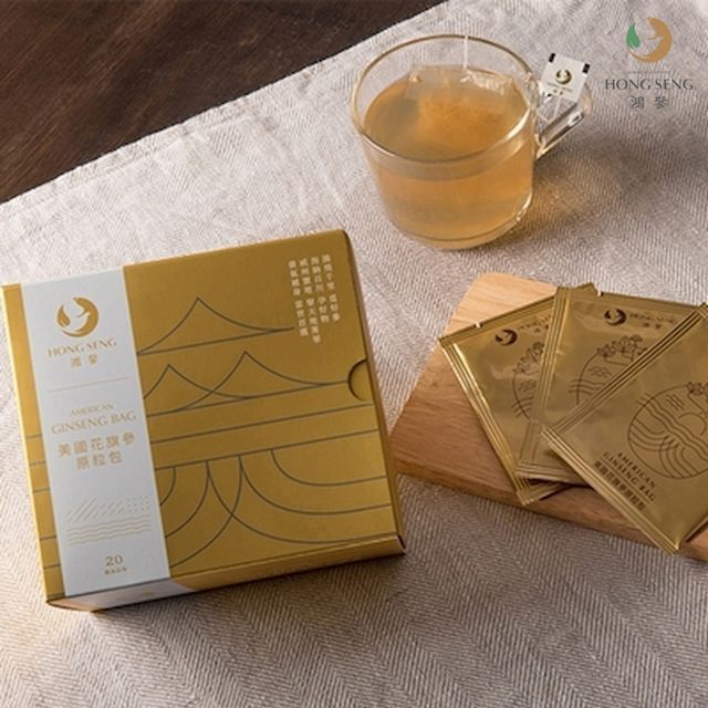 鴻參 美國花旗蔘原粒參茶包20包/盒 花旗蔘茶 養生茶