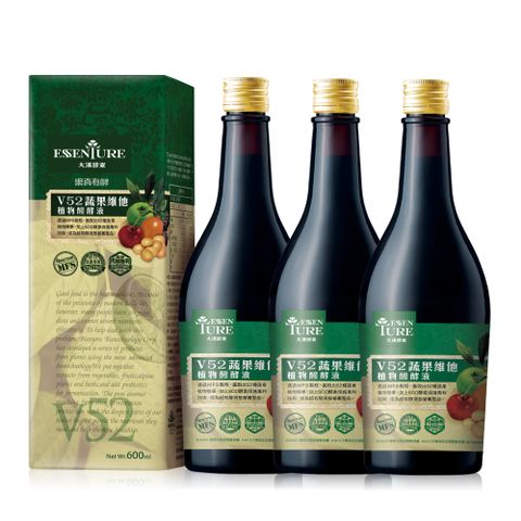 大漢酵素 V52蔬果維他植物醱酵液600ml (3件組)