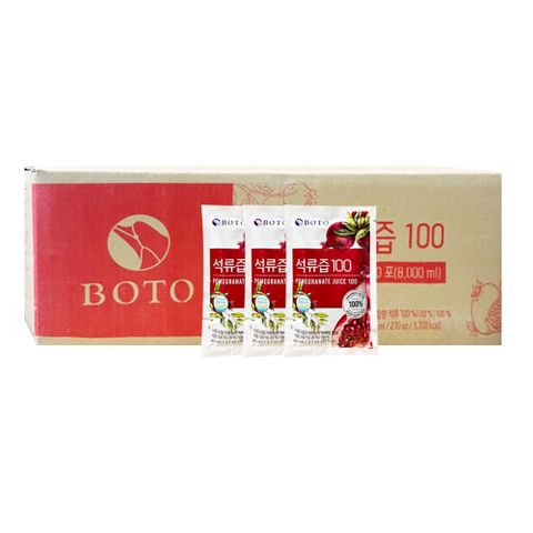 韓國BOTO 100%紅石榴汁 80ml*100包/箱