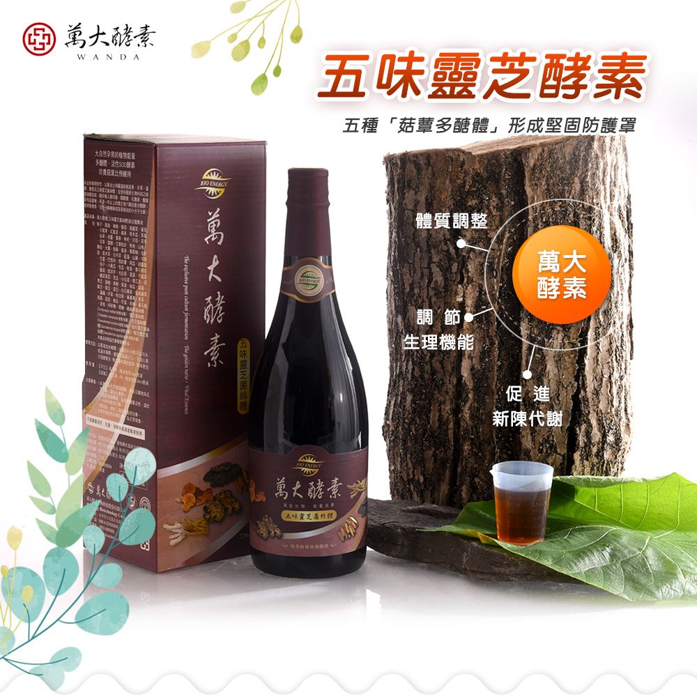 Bioenergy Biotechnology 萬大酵素 五味靈芝酵素原液(720ML)