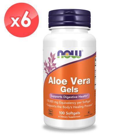 【NOW】蘆薈濃縮膠囊6瓶組(100顆*6瓶)