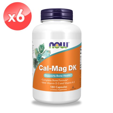 【NOW】鈣鎂DK膠囊6瓶組(180顆*6瓶)