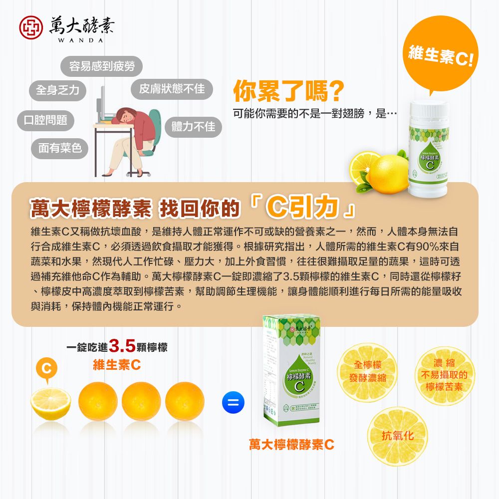 Bioenergy Biotechnology 萬大酵素 萬大酵素 檸檬酵素C (100粒)