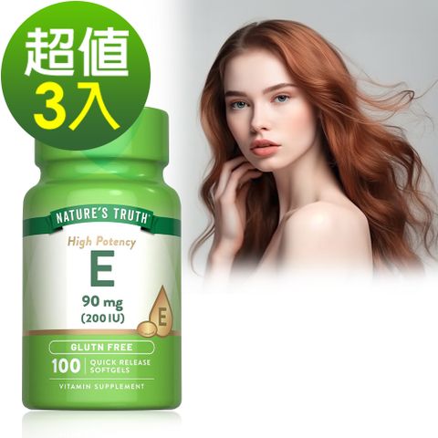 綠萃淨 維生素E 200 IU軟膠囊(100粒x3瓶)組
