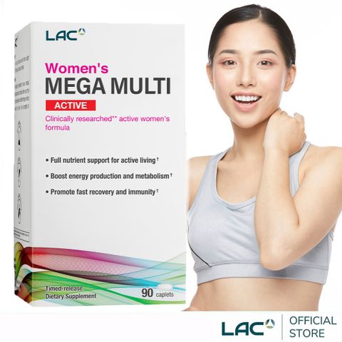 LAC 利維喜 活力女綜合食品錠90錠(鈣/鐵/維他命B群/加強型女性綜合維他命)