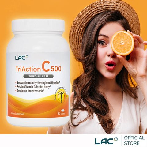 LAC 利維喜 三效C500食品錠90錠(維生素C/保護力/穀胱甘肽/葡萄籽)