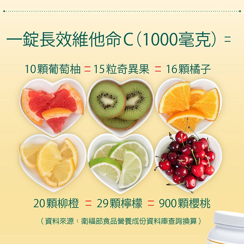 Nutrimate 你滋美得 美國製長效維他命C1000+玫瑰果實3入組