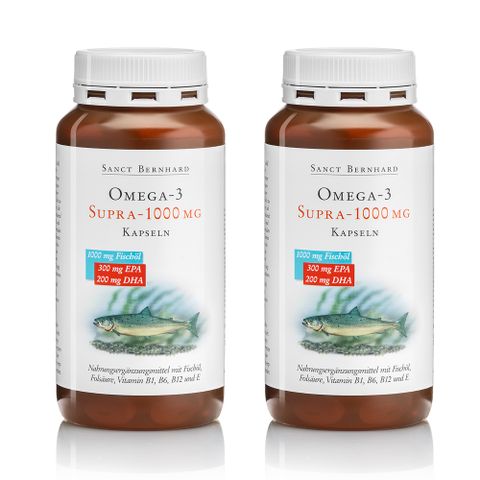 Sanct Bernhard 聖伯納德 Omega-3魚油膠囊1000mg(120粒/罐)X2瓶
