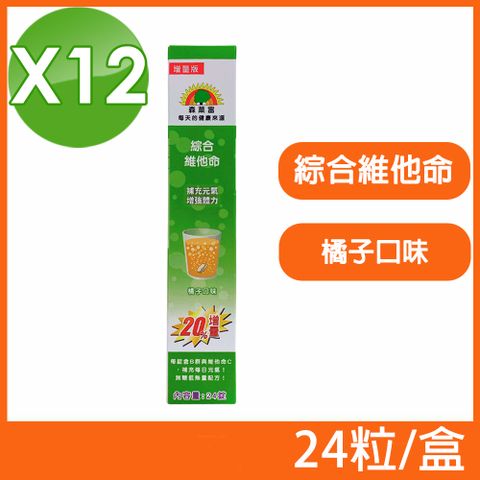 SUNLIFE 森萊富 德國原裝 綜合維他命發泡錠 橘子口味 24粒/盒 (12盒組)