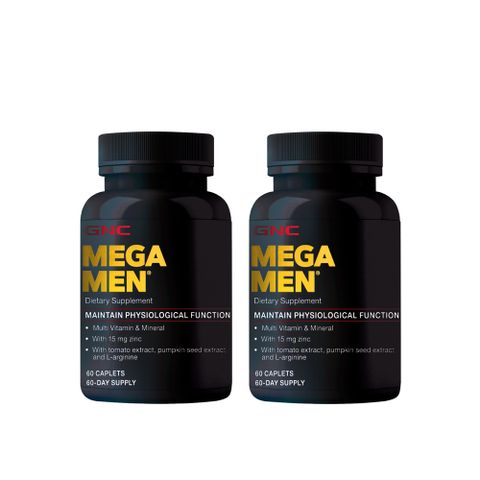 GNC 健安喜 男性綜合維生素食品錠(60錠/盒)x2入組 26種精華營養補給 全方位營養打底配方 健康維持一錠夠