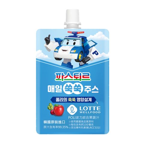 LOTTE 樂天 POLI波力綜合果蔬汁(80ml)