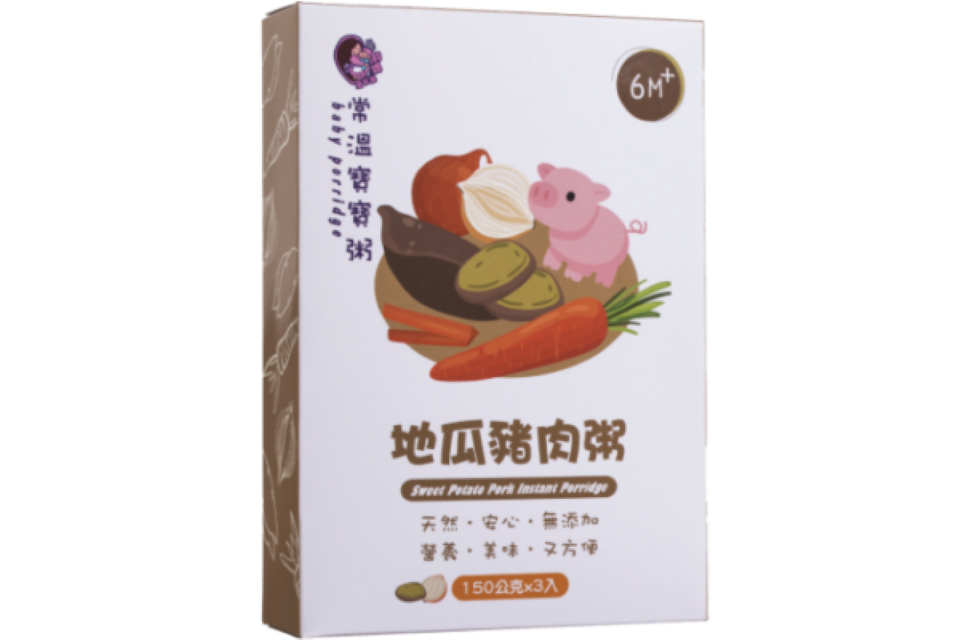  鈞媽 地瓜豬肉粥(3入*150g/盒)