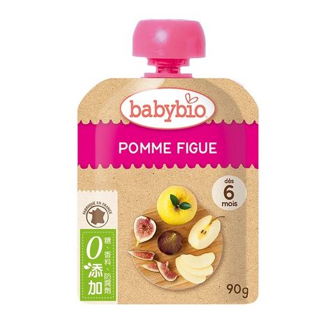 【法國Babybio】生機蘋果無花果纖果泥90g《 專業嬰幼兒副食品》