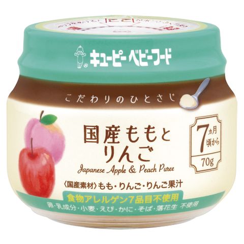 【日本Kewpie】KA-3極上嚴選 日本蘋果蜜桃泥70g《最專業的嬰幼兒副食品》