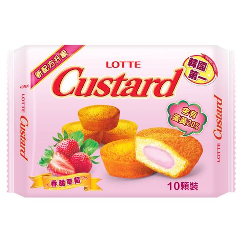 LOTTE 樂天 蛋黃派-香甜草莓風味(10顆裝)