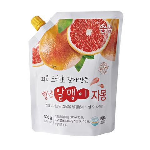 倒著喝，隨手就開喝【韓味不二】蜂蜜葡萄柚茶(果醬) (500g)