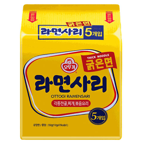 韓國唯一無調味熱銷麵韓國不倒翁 Q拉麵(粗麵條)110gx 5