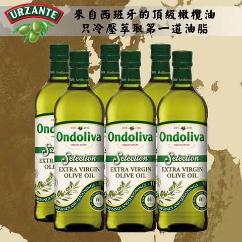 奧多利瓦冷壓初榨橄欖油 1000ml*6瓶入