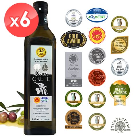 Oleum Crete 【Oleum Crete】奧莉恩特級初榨橄欖油6瓶組(750ml*6瓶)