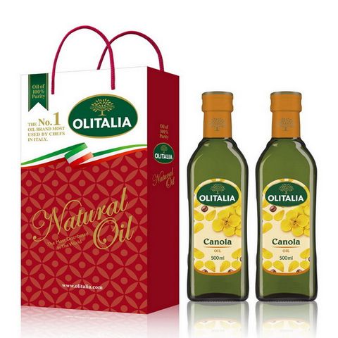 Olitalia奧利塔頂級芥花油禮盒組500mlx2瓶