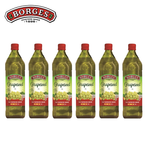 《西班牙BORGES》百格仕葡萄籽油1L(1000ml)x6瓶