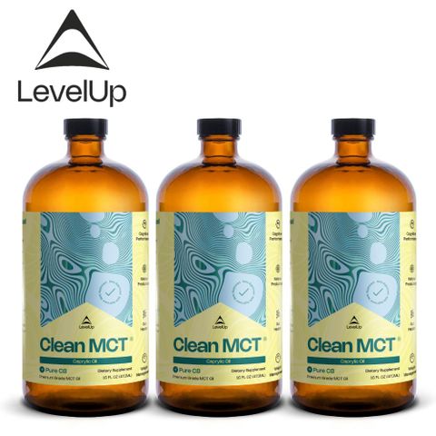 《美國LEVELUP》純淨C8 MCT中鏈油473mlx3瓶