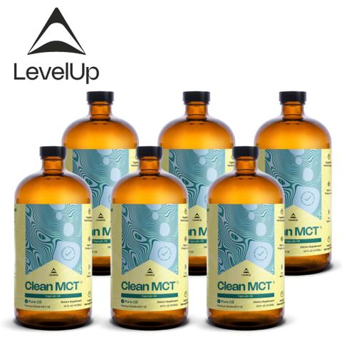 《美國LEVELUP》純淨C8 MCT中鏈油473mlx6瓶