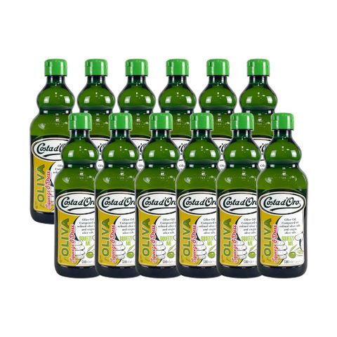 【Costa dOro 高士達】義大利原裝進口橄欖油_擠壓瓶(500ml*12入) 露營用油 小包裝 免分裝