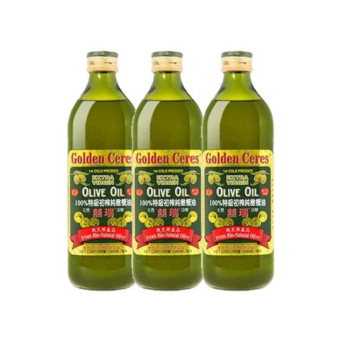 囍瑞BIOES【特級】Extra Virgin 冷壓 100％ 純橄欖油( 1000ml)x3