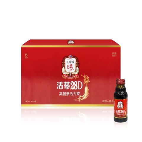【正官庄】 活蔘28D 高麗蔘活力飲 10瓶/盒（100ml/瓶）