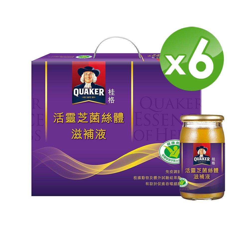 Quaker 桂格 活靈芝菌絲體滋補液(60mlx30入x6箱)