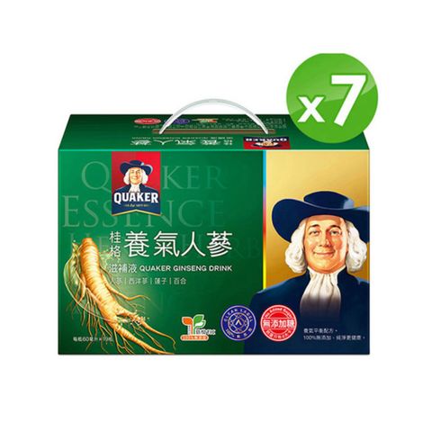 Quaker 桂格 無糖養氣人蔘滋補液(60mlx19入x7盒)