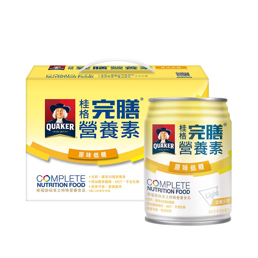 Quaker 桂格 完膳營養素 含纖配方原味少甜禮盒(250mlx8入)